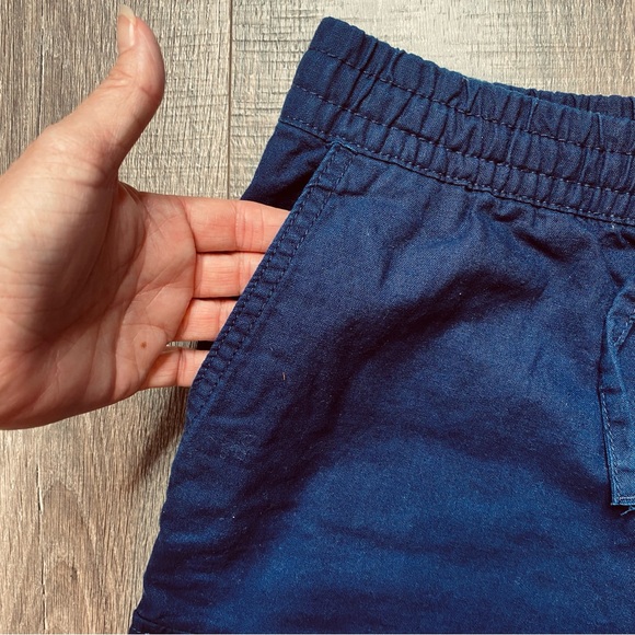 NWT Onia Tom linen blend cargo shorts, navy blue, size M - Picture 4 of 9